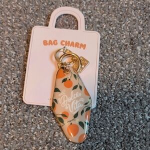 Anthropologie Motel Key La Dolce Vita Orange and Gold Bag Charm NWT